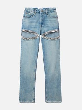 Good American Good Icon High Rise Straight Diamond Jeans Denim Pants - 4 / 27